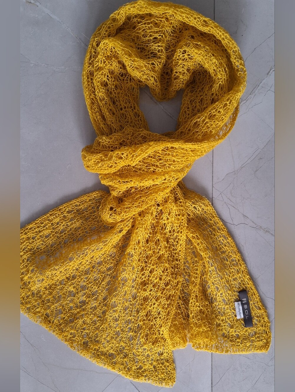 SOL Soft  Alpaca Yellow Scarf